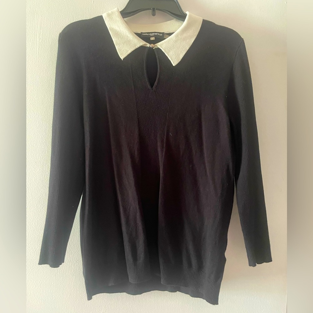 Karl Lagerfeld collared sweater size large